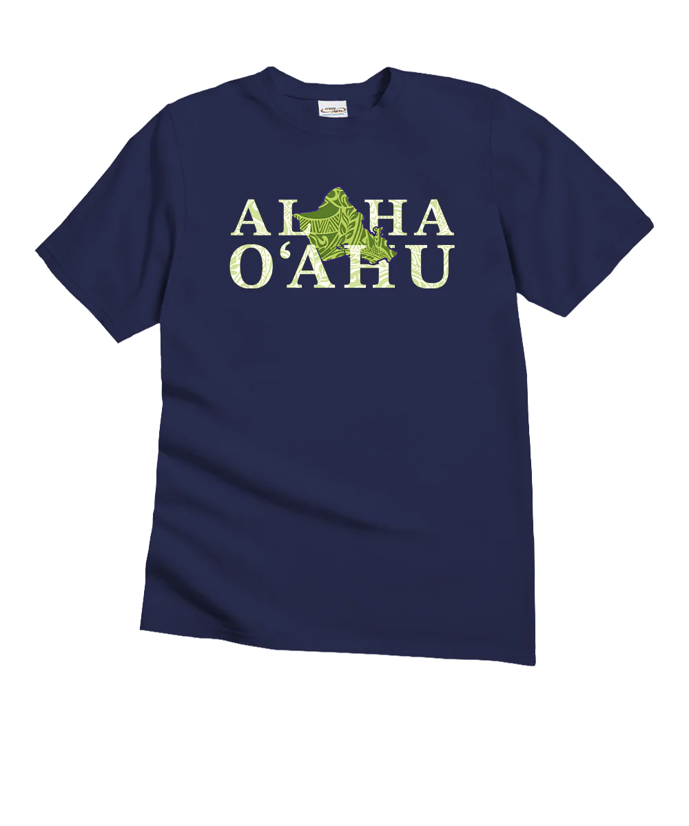Aloha Oahu - Grape Dyed Short Sleeve Crewneck T-Shirt