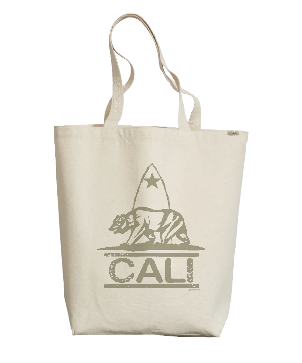 Cali Bear Mark - Natural Weekend Tote