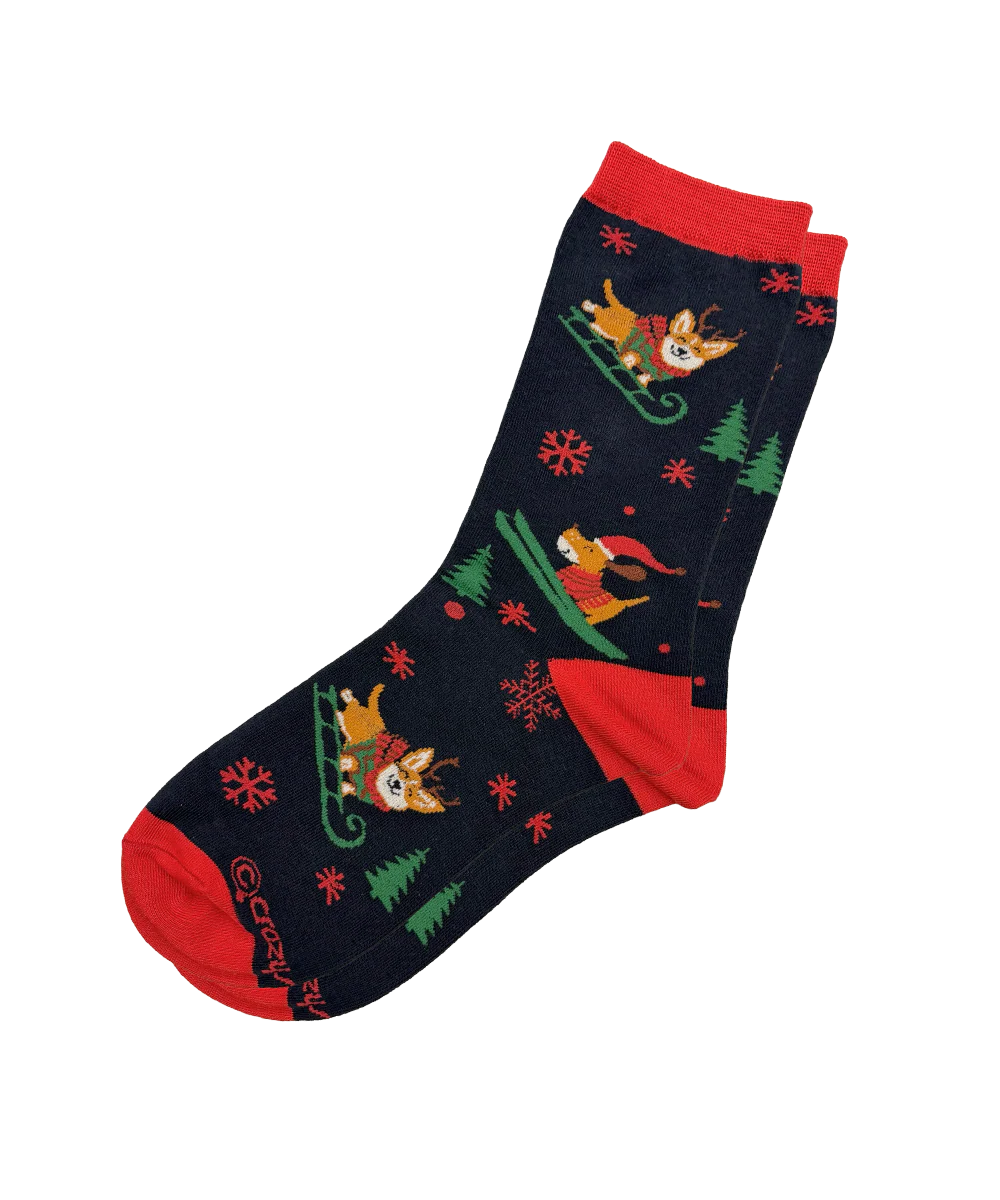 Dog Christmas - Graphic Cotton Crew Socks