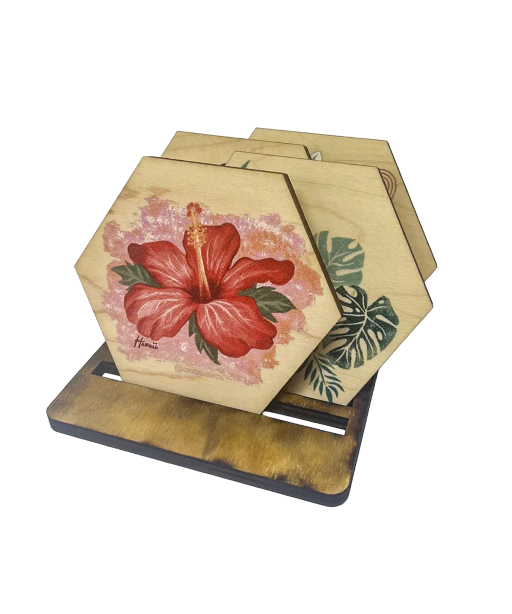 Tropical Floral - 4-Piece Coaster