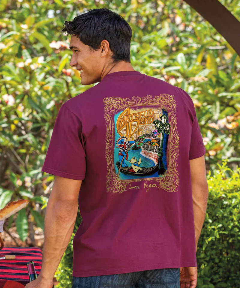 Grateful Dead Gondola Bears - Wine Dyed Short Sleeve Crewneck T-Shirt - Image 2