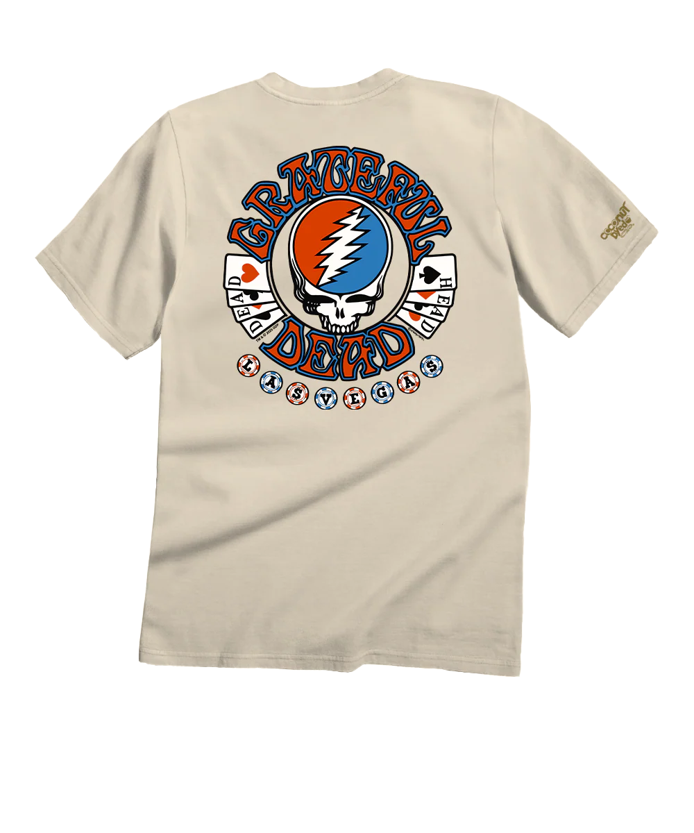 Grateful Dead Stealie Cards - Coconut Dyed Short Sleeve Crewneck T-Shirt