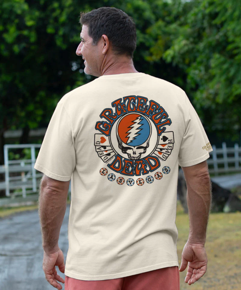 Grateful Dead Stealie Cards - Coconut Dyed Short Sleeve Crewneck T-Shirt - Image 2