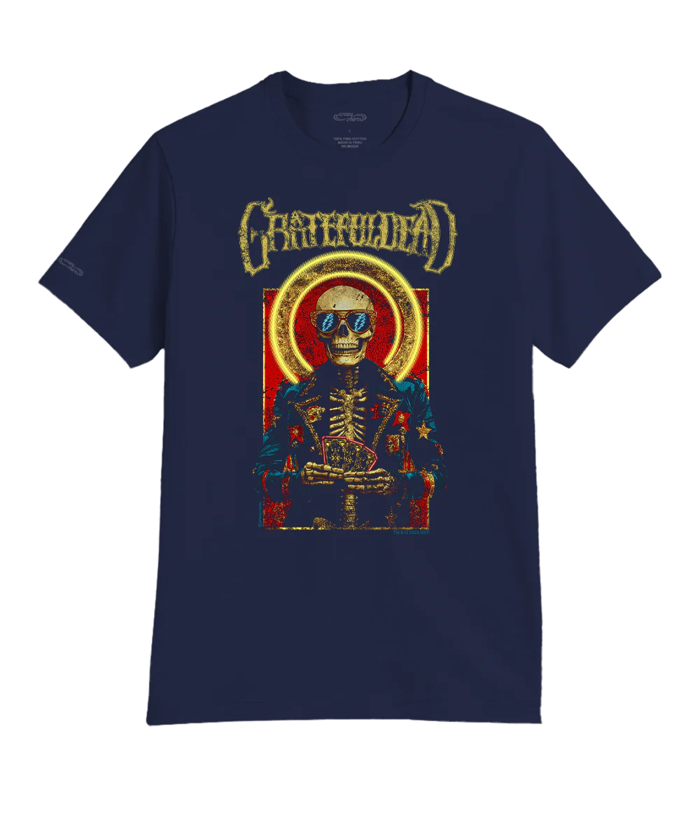 Grateful Dead SYF Poker Neon - Indigo Short Sleeve Pima T-Shirt