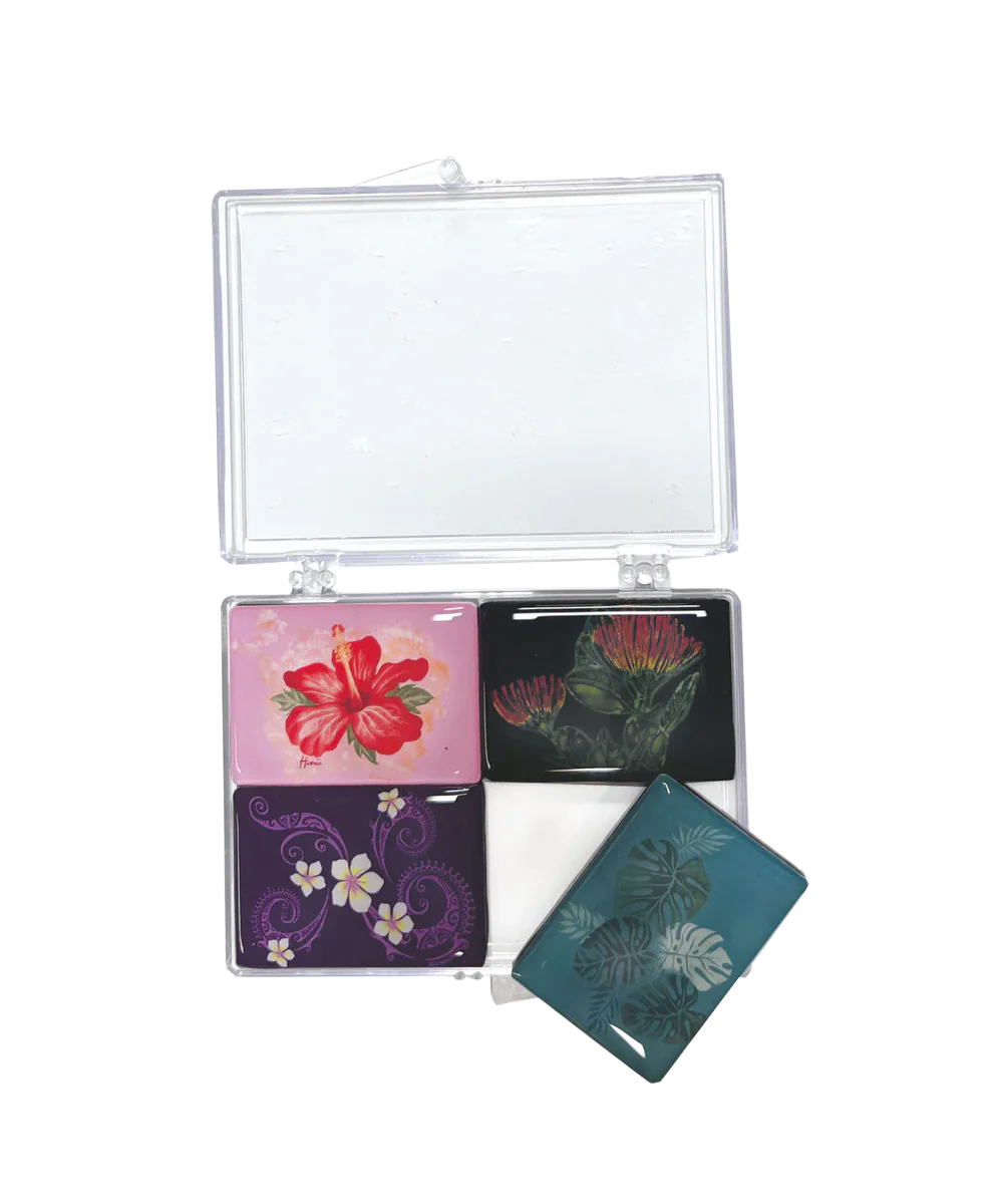 Island Floral 4Piece - Magnet Set