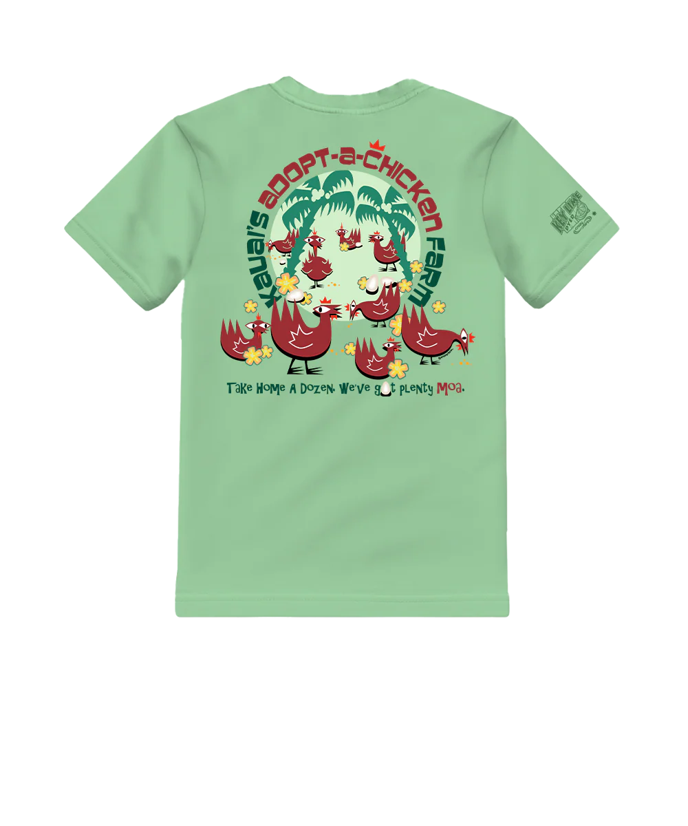 Adopt A Chicken - Key Lime Dyed Short Sleeve Crewneck T-Shirt