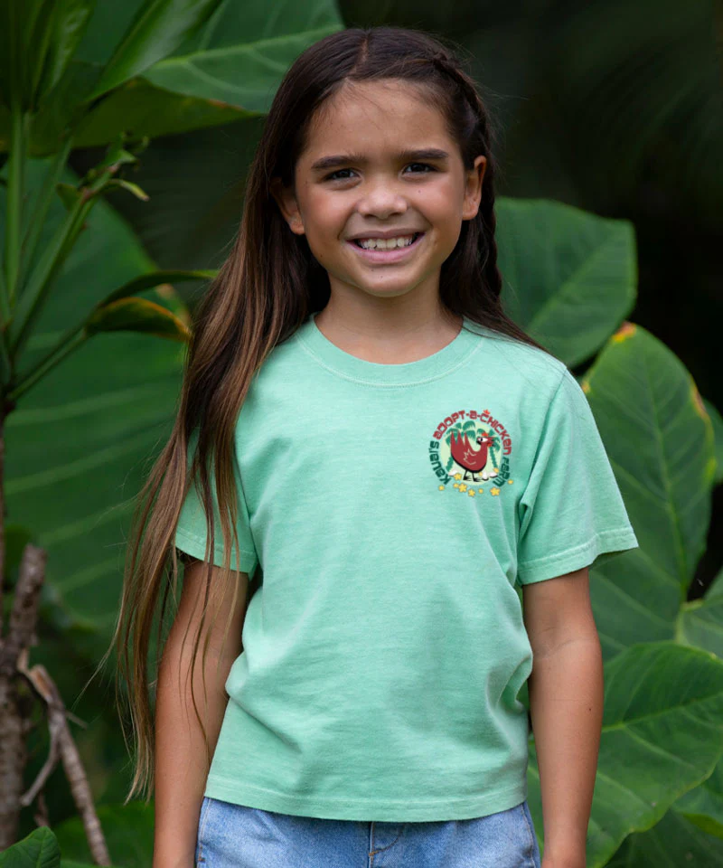 Adopt A Chicken - Key Lime Dyed Short Sleeve Crewneck T-Shirt - Image 3