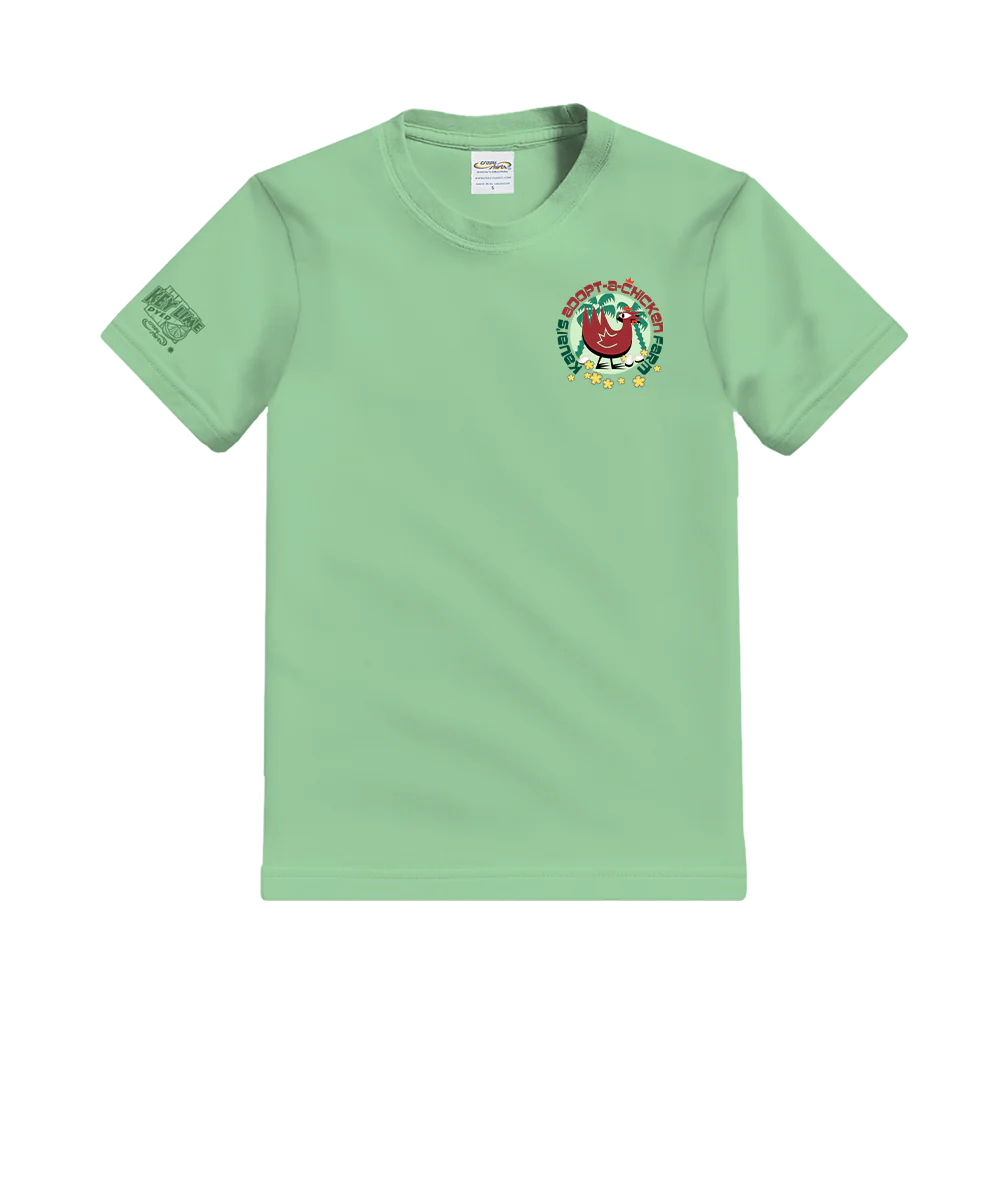 Adopt A Chicken - Key Lime Dyed Short Sleeve Crewneck T-Shirt - Image 4