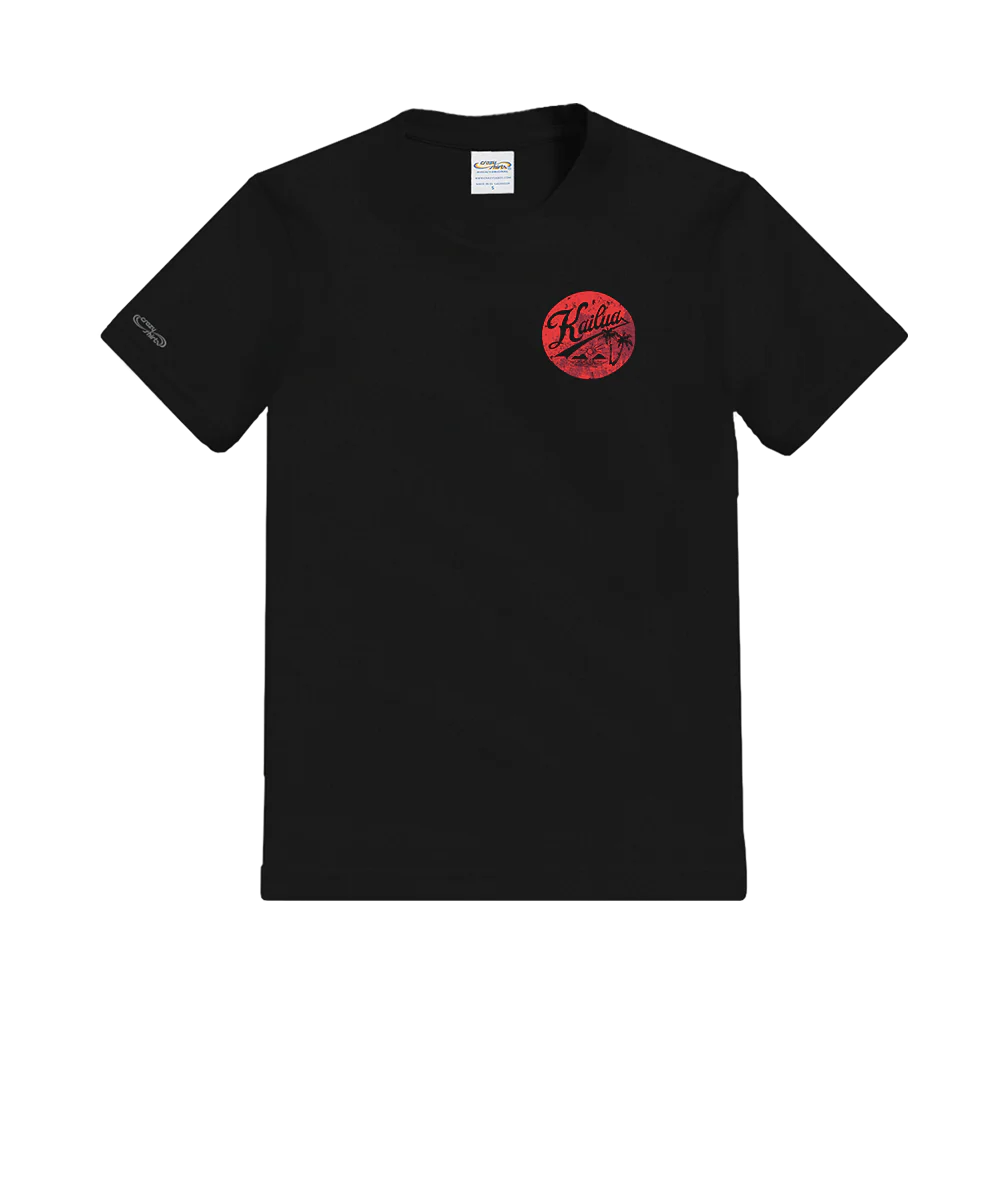 Around Kailua - Black Short Sleeve Crewneck T-Shirt - Image 4