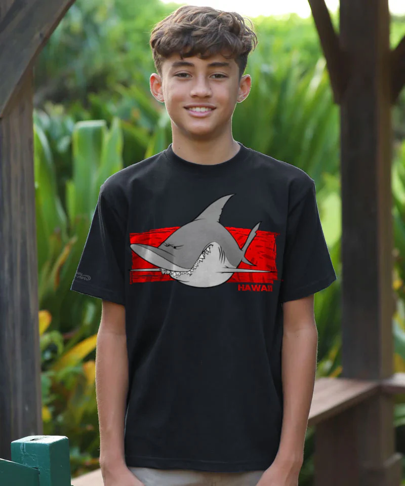 Bad Shark - Black Short Sleeve Crewneck T-Shirt - Image 2