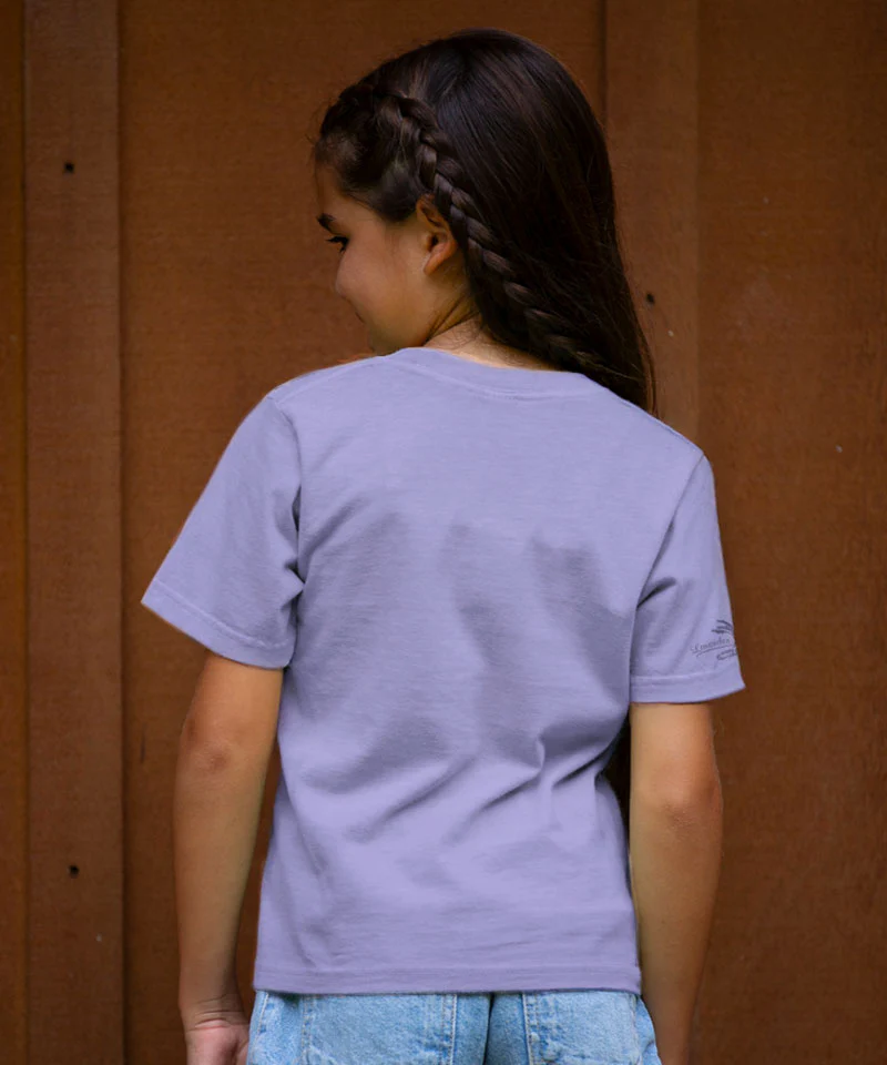 Butterfly Bouquet - Lavender Dyed Short Sleeve Crewneck T-Shirt - Image 3