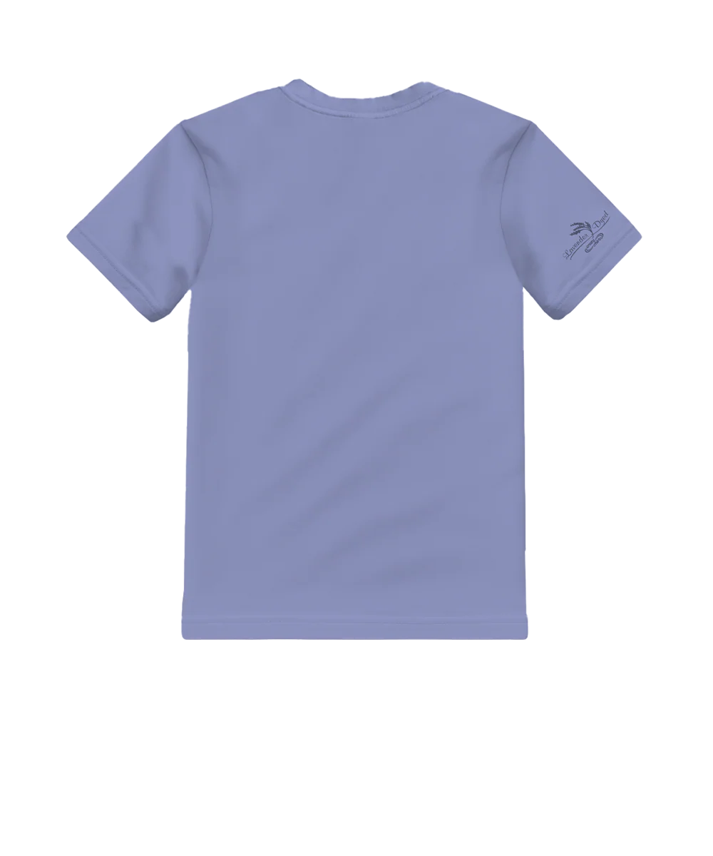 Butterfly Bouquet - Lavender Dyed Short Sleeve Crewneck T-Shirt - Image 4