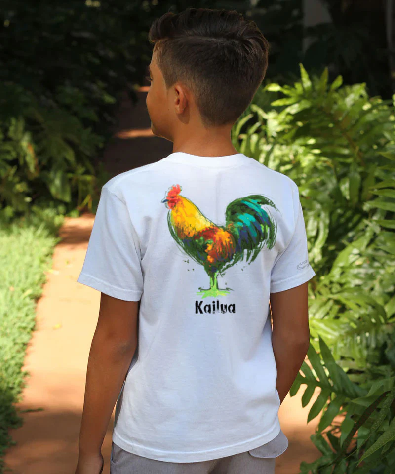 Chicken Scratch - White Short Sleeve Crewneck T-Shirt - Image 2