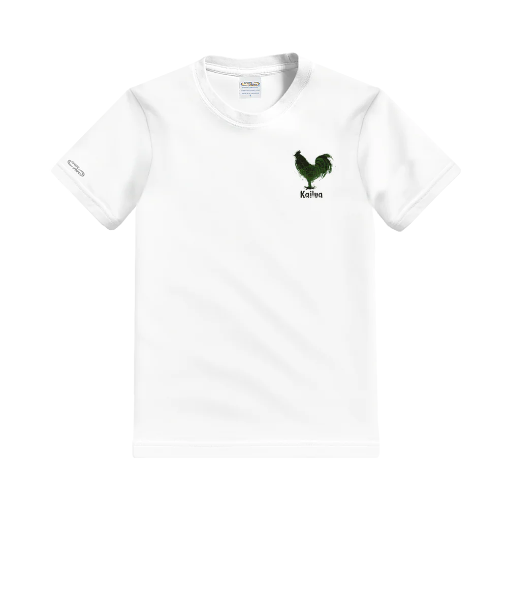 Chicken Scratch - White Short Sleeve Crewneck T-Shirt - Image 4