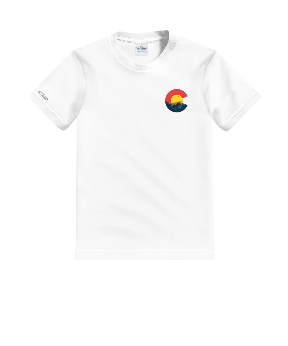 Colorado Moose - White Short Sleeve Crewneck T-Shirt - Image 4