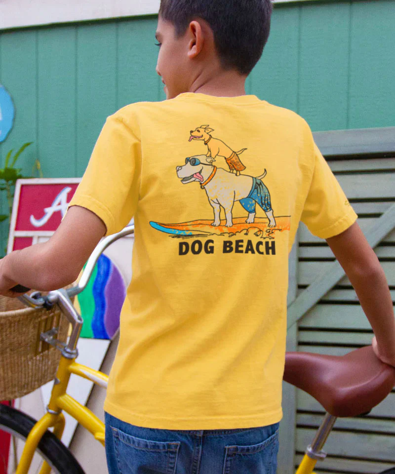 Dog Beach - Pineapple Dyed Short Sleeve Crewneck T-Shirt - Image 2