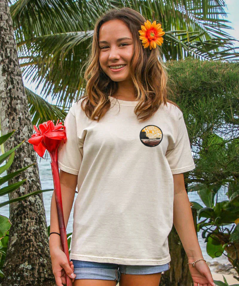 Hanalei Dream - Coconut Dyed Short Sleeve Crewneck T-Shirt - Image 3