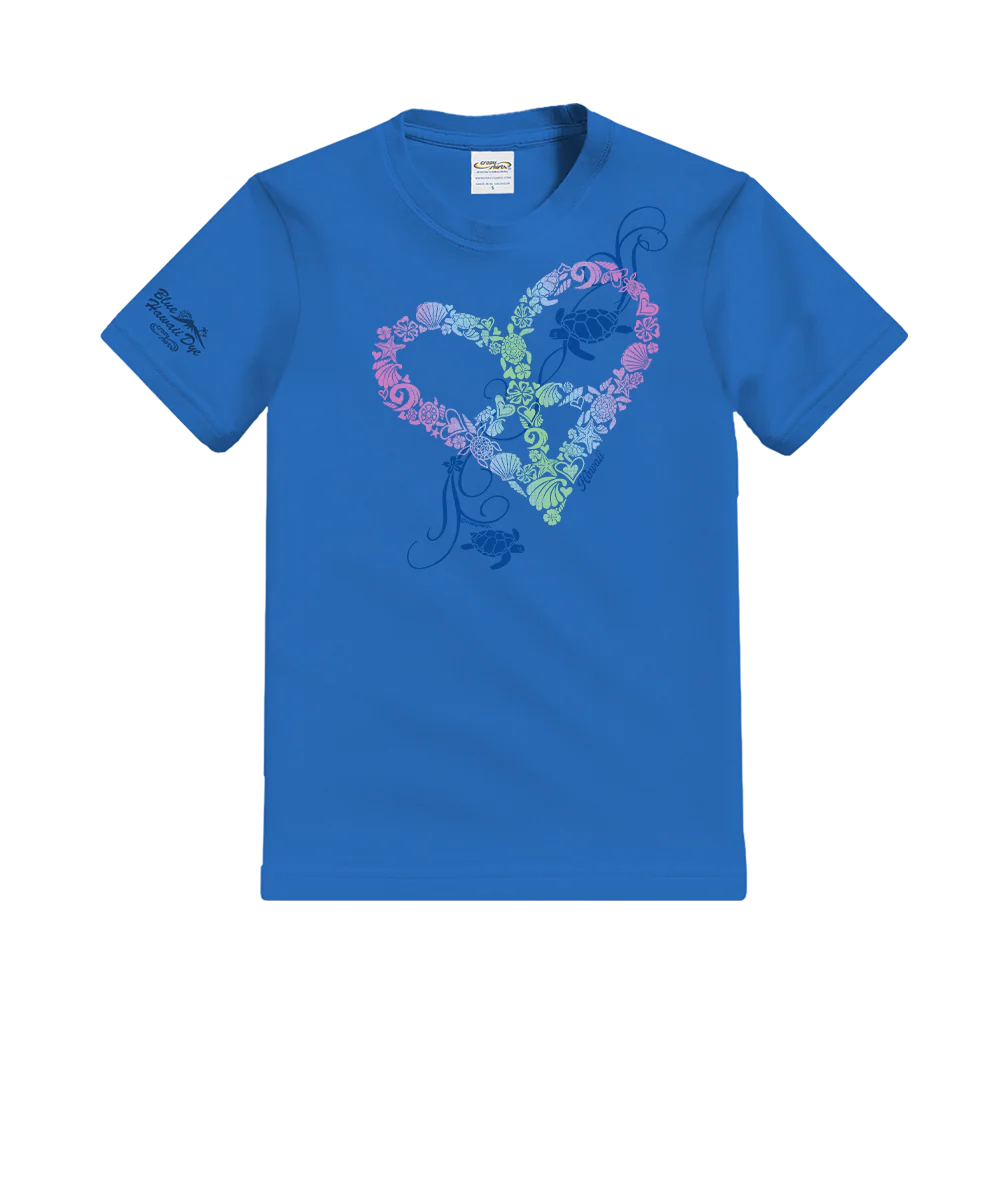 Honu Love - Blue Hawaii Dyed Short Sleeve Crewneck T-Shirt