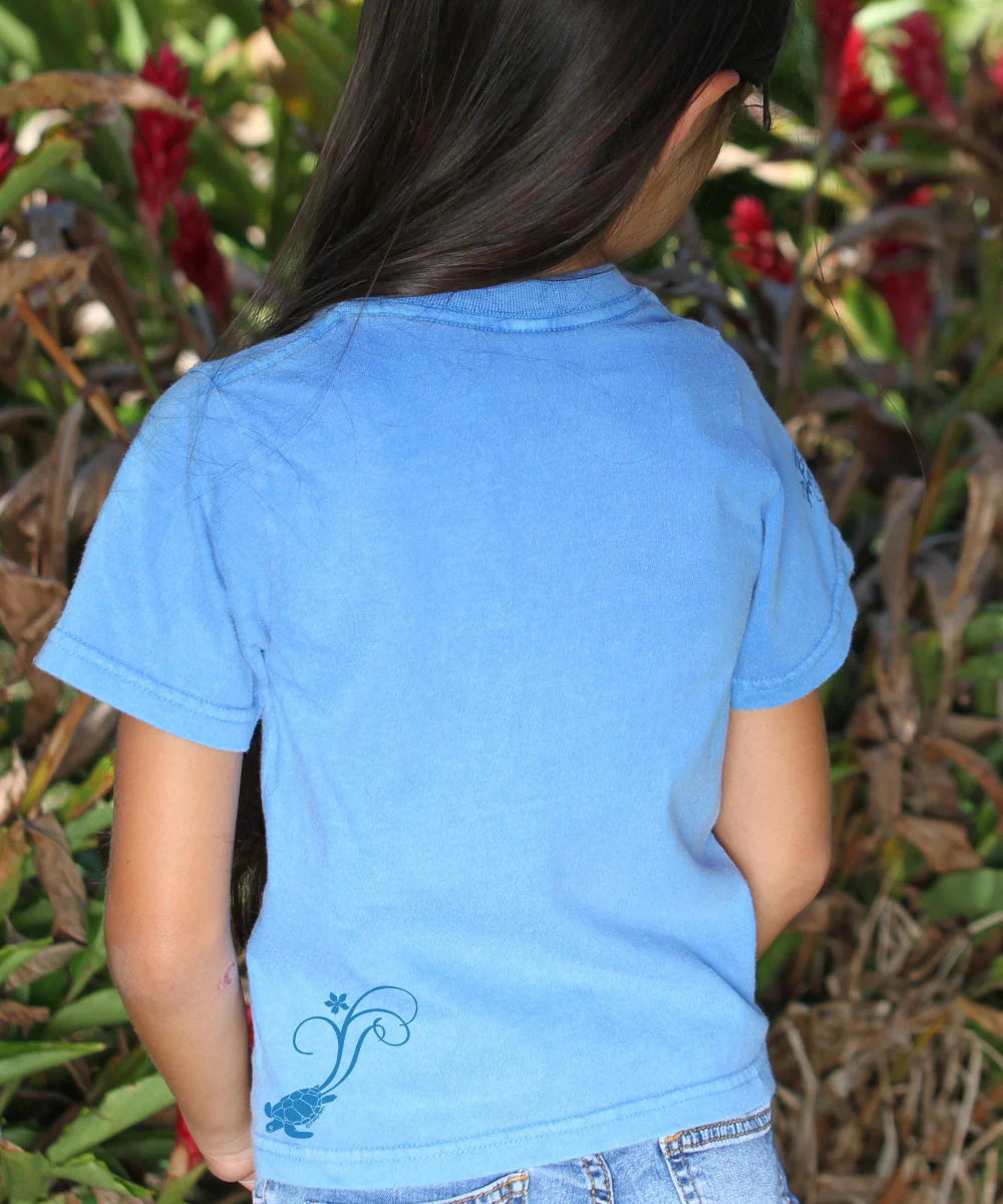 Honu Love - Blue Hawaii Dyed Short Sleeve Crewneck T-Shirt - Image 3