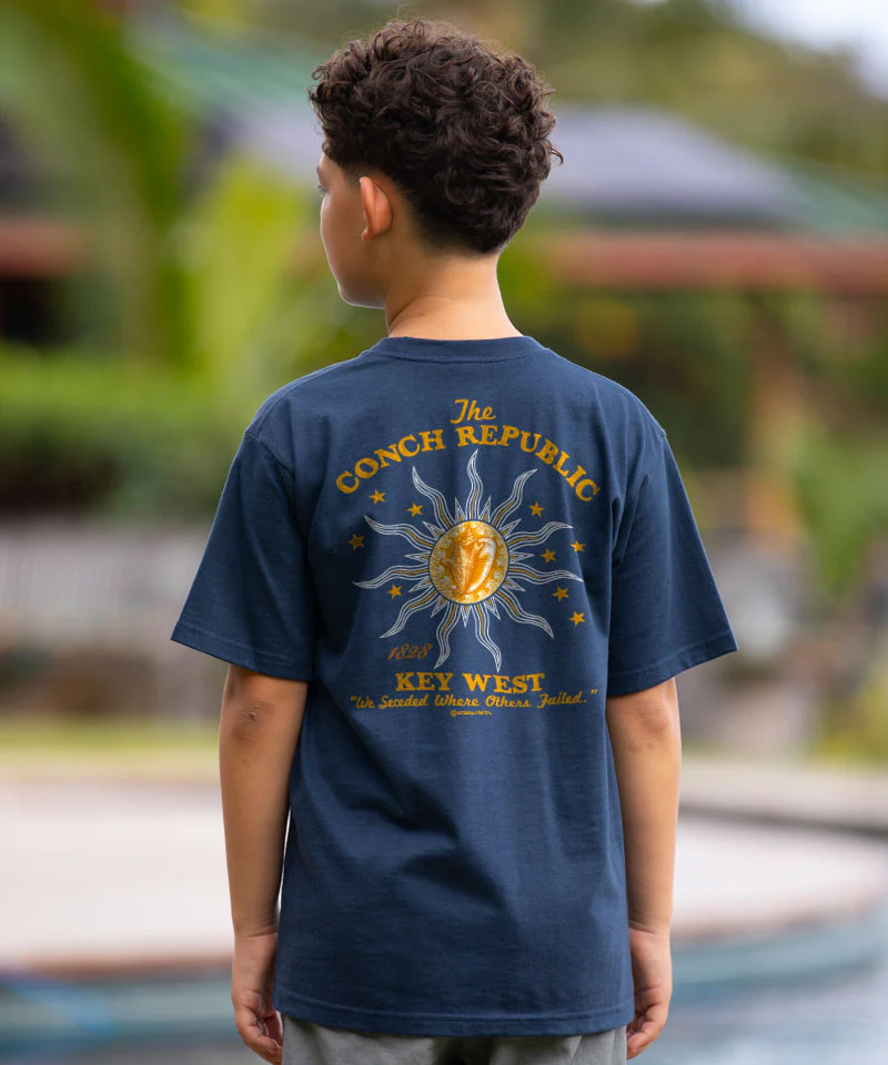 Key West Conch Republic - Navy Short Sleeve Crewneck T-Shirt - Image 2