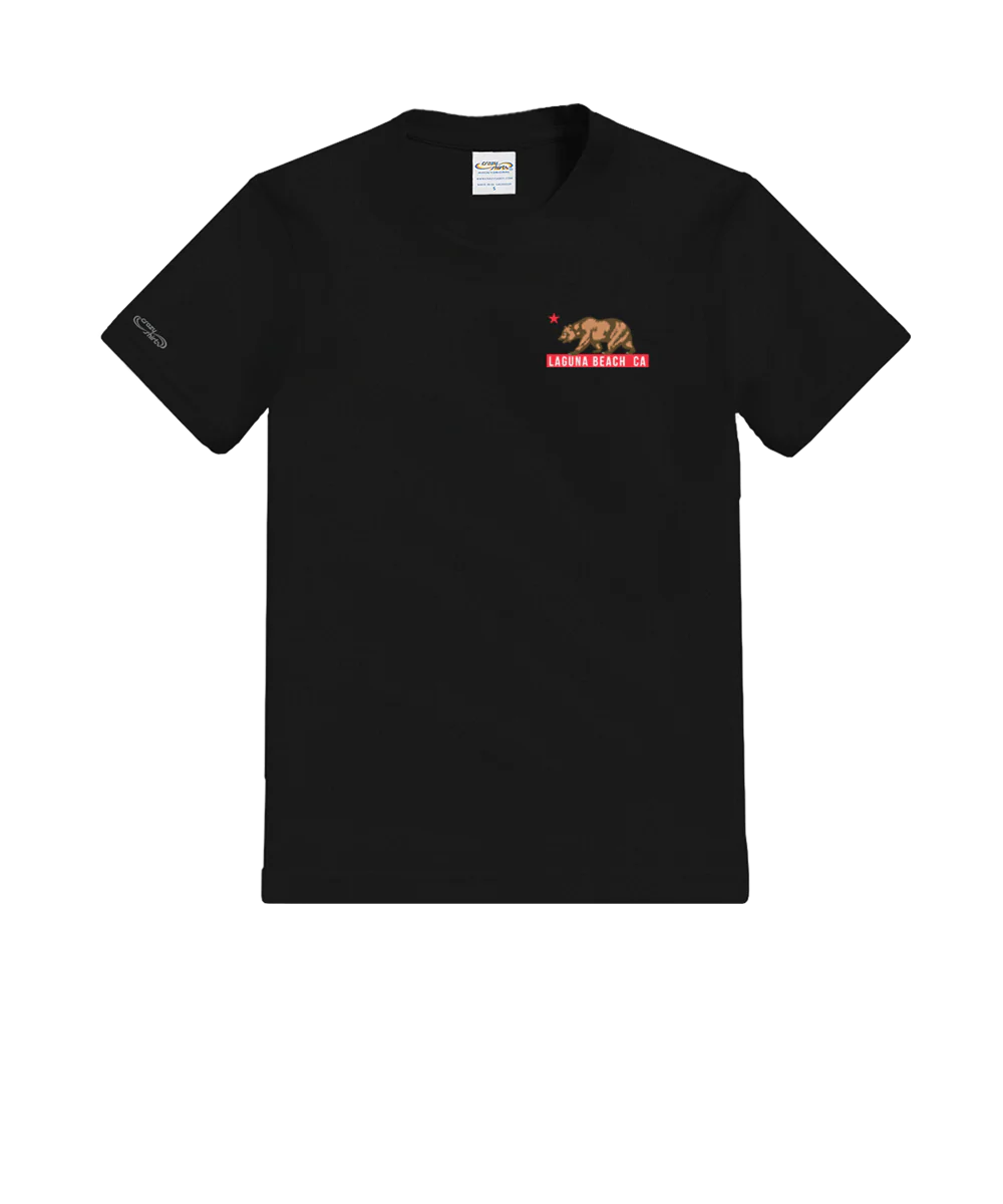 Laguna Beach Lifeguard Surf - Black Short Sleeve Crewneck T-Shirt - Image 4