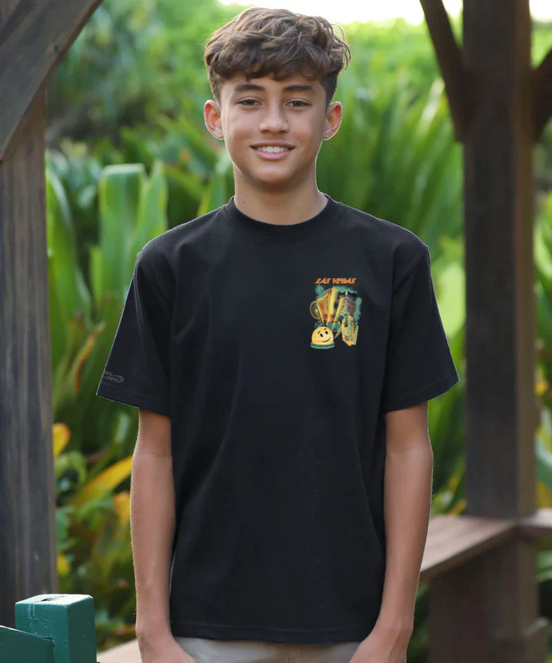 Las Vegas Dome - Black Short Sleeve Crewneck T-Shirt - Image 3