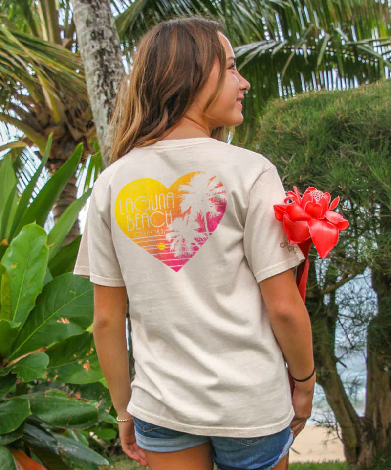 Love The Beach - Coconut Dyed Short Sleeve Crewneck T-Shirt - Image 2