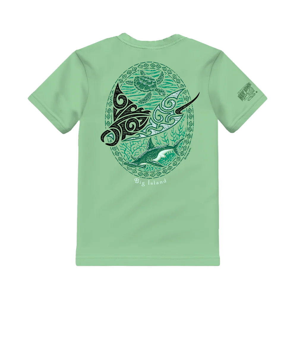 Manta Reef Glide - Key Lime Dyed Short Sleeve Crewneck T-Shirt