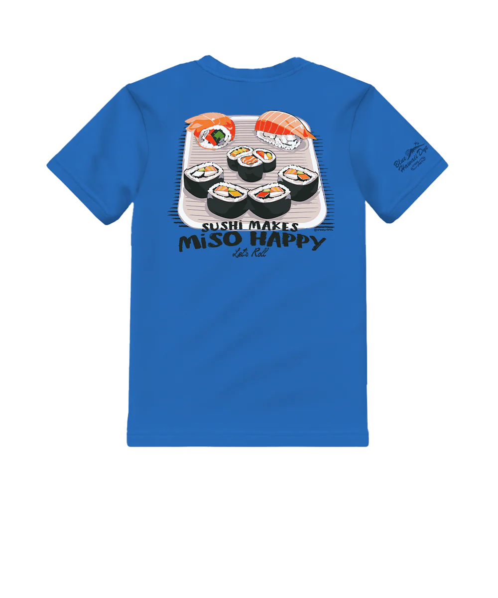 Miso Happy - Blue Hawaii Dyed Short Sleeve Crewneck T-Shirt