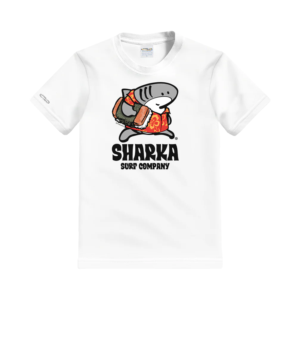 Musubi Sharka™ - White Short Sleeve Crewneck T-Shirt