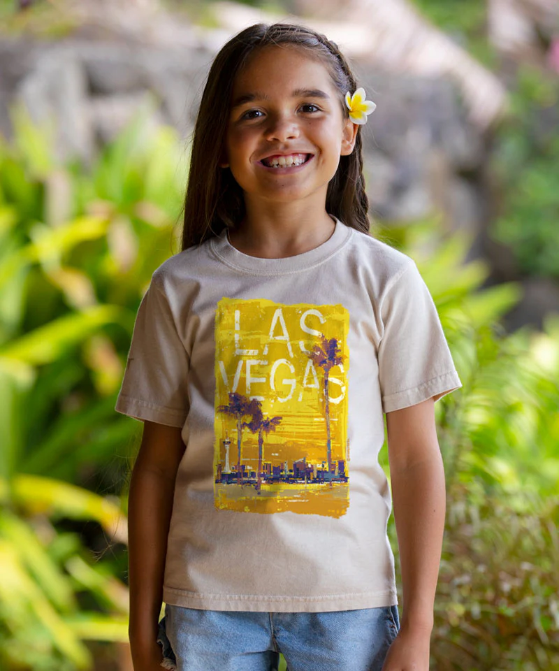 Painted Vegas - Coconut Dyed Short Sleeve Crewneck T-Shirt - Image 2