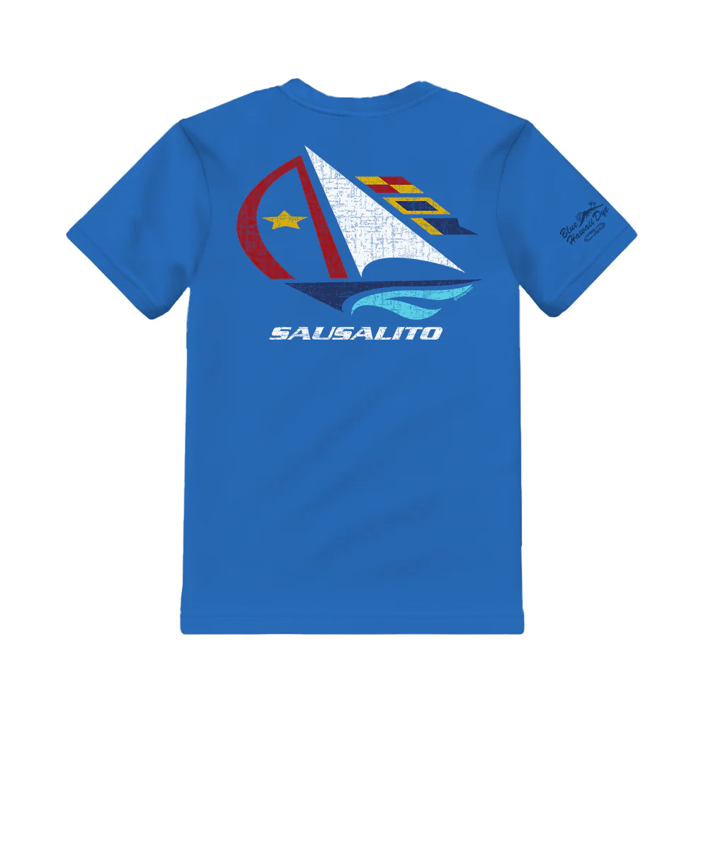 Port America - Blue Hawaii Dyed Short Sleeve Crewneck T-Shirt