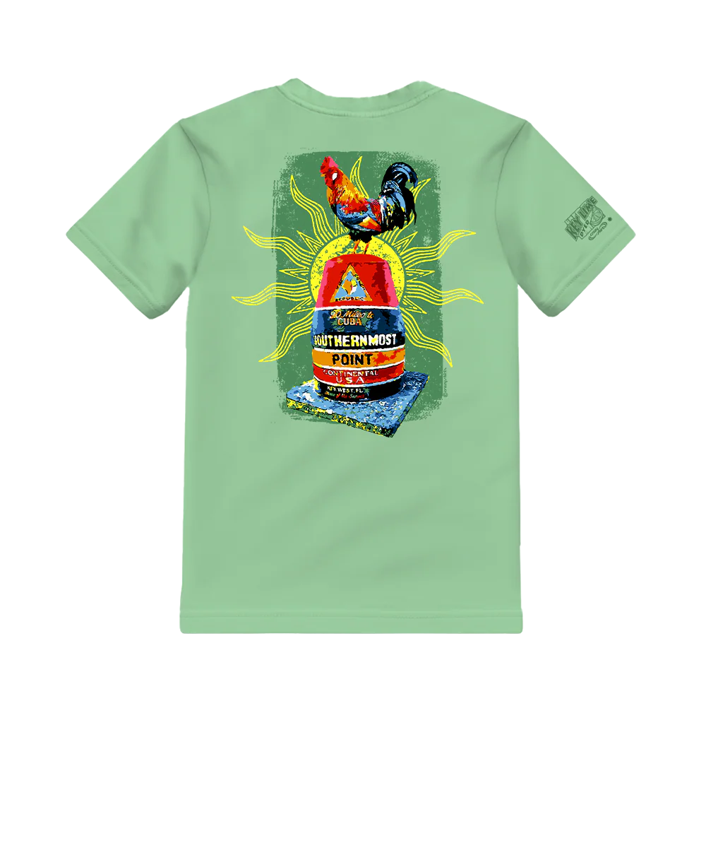 Sunrise Chicken Buoy - Key Lime Dyed Short Sleeve Crewneck T-Shirt