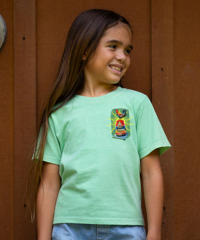 Sunrise Chicken Buoy - Key Lime Dyed Short Sleeve Crewneck T-Shirt - Image 3