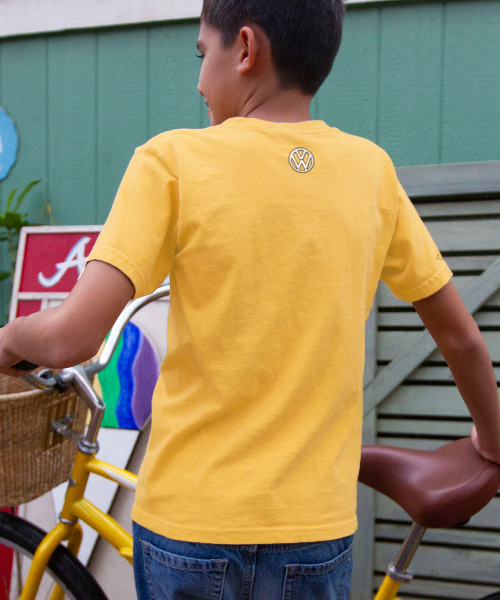 Volkswagen Be Happy - Pineapple Dyed Short Sleeve Crewneck T-Shirt - Image 3