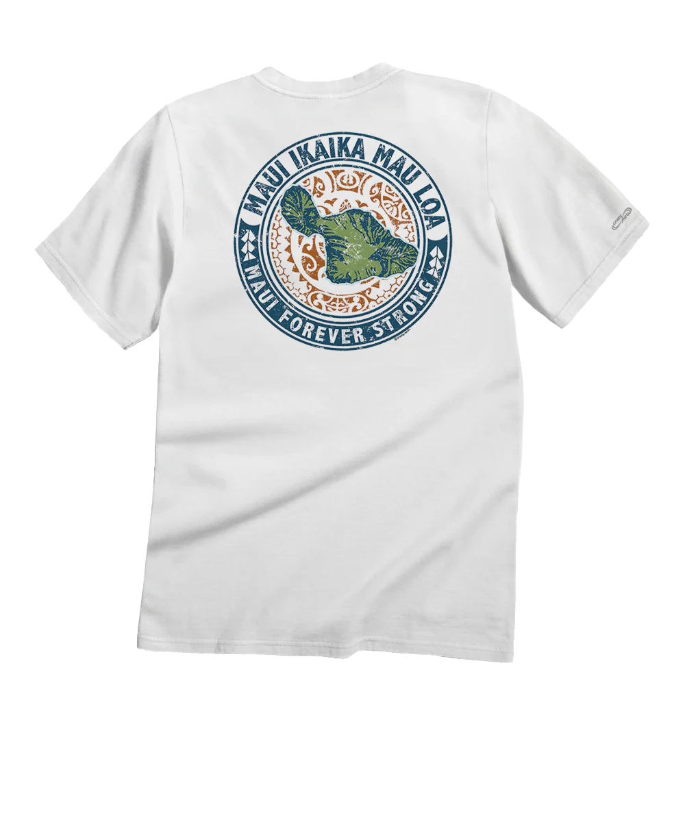 Maui Forever Strong - White Short Sleeve Crewneck T-Shirt