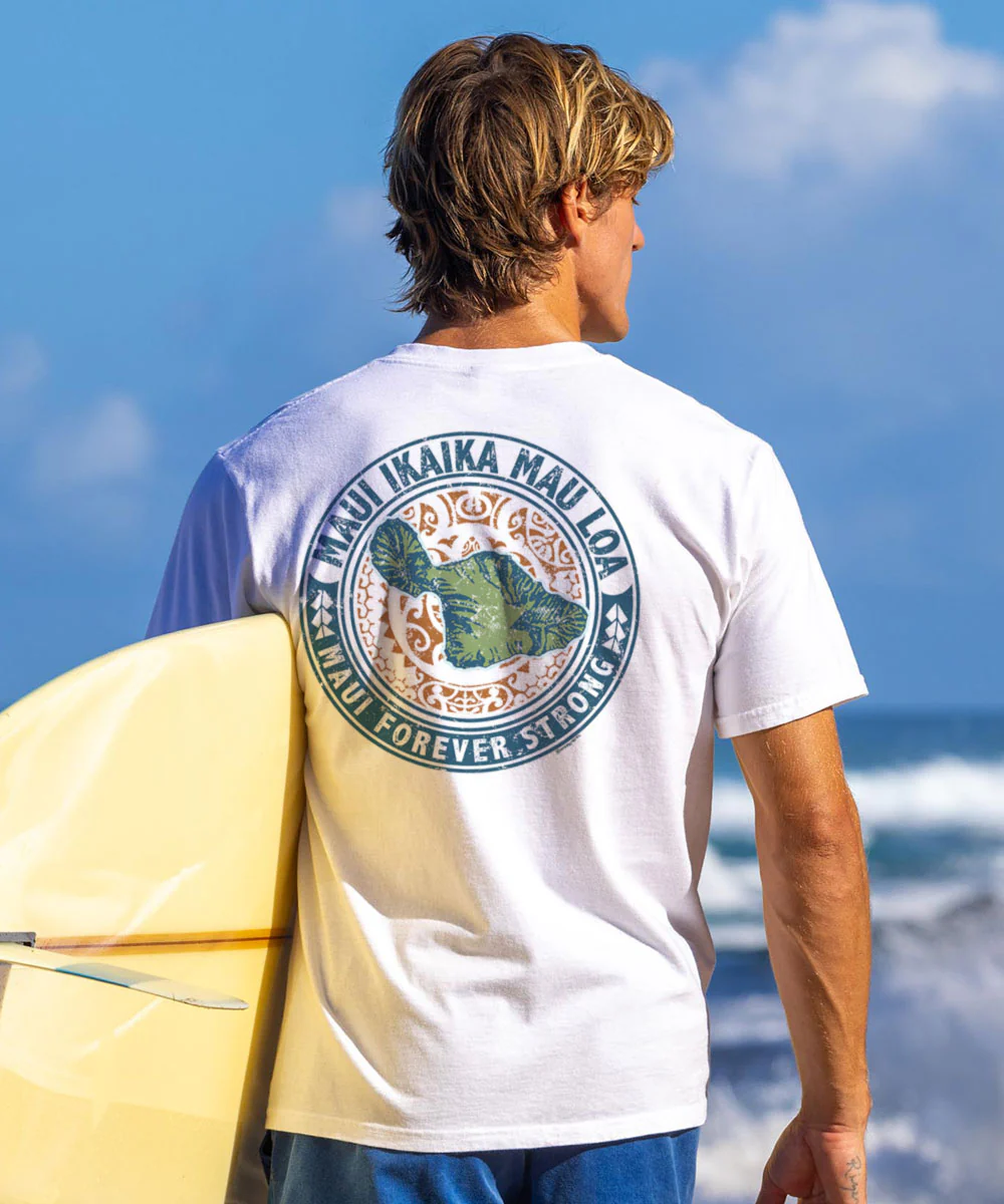 Maui Forever Strong - White Short Sleeve Crewneck T-Shirt - Image 2