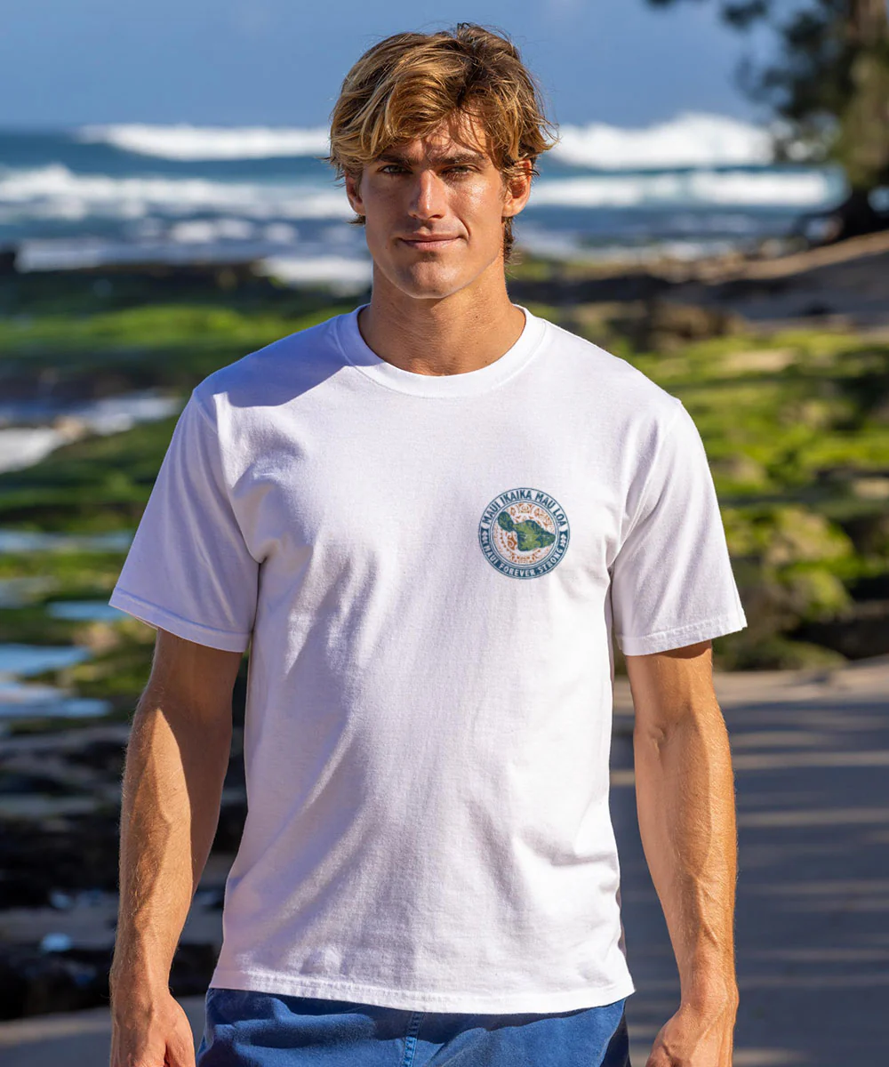 Maui Forever Strong - White Short Sleeve Crewneck T-Shirt - Image 3