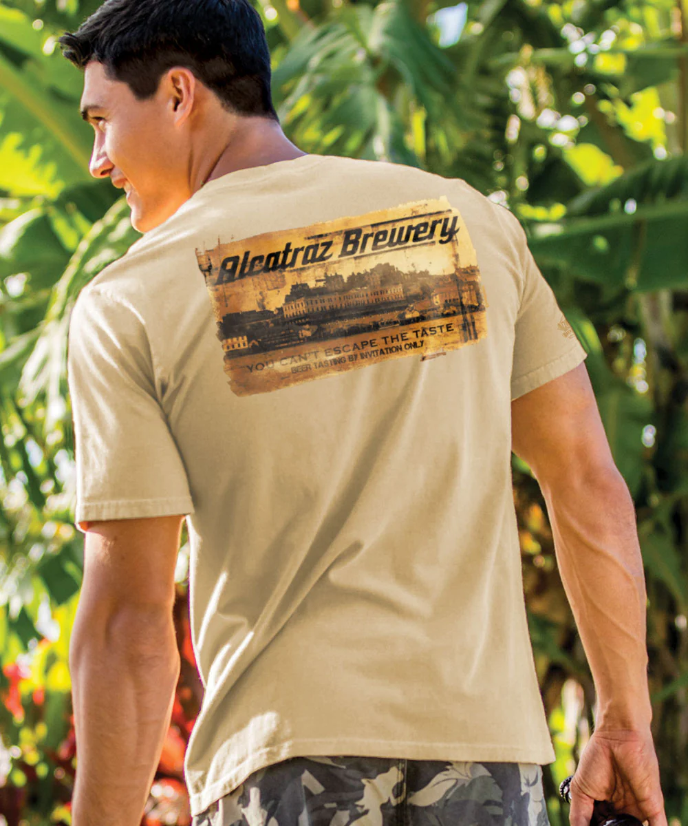 Alcatraz Brewery - Beer Dyed Short Sleeve Crewneck T-Shirt - Image 2