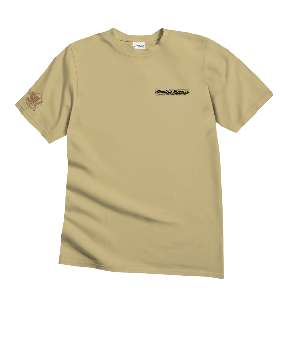Alcatraz Brewery - Beer Dyed Short Sleeve Crewneck T-Shirt - Image 4
