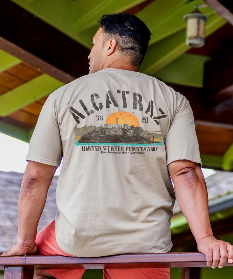 Alcatraz - Kona Coffee Dyed Short Sleeve Crewneck T-Shirt - Image 2
