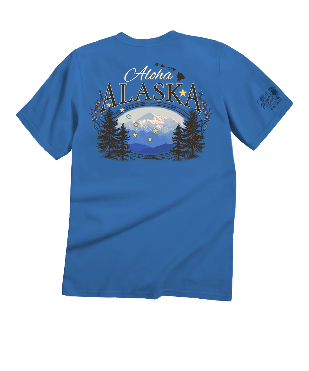 Aloha Alaska - Blue Hawaii Dyed Short Sleeve Crewneck T-Shirt