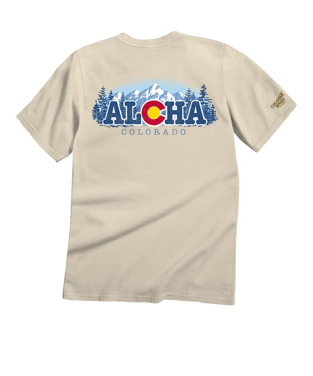 Aloha Colorado - Coconut Dyed Short Sleeve Crewneck T-Shirt