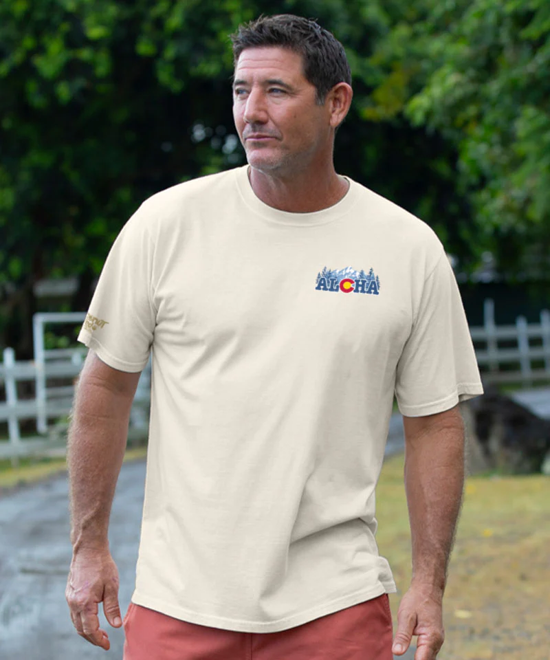 Aloha Colorado - Coconut Dyed Short Sleeve Crewneck T-Shirt - Image 3