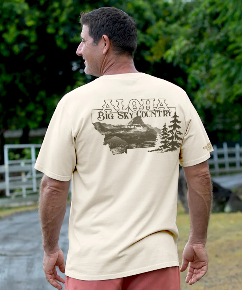 Aloha Montana Coconut Dyed Short Sleeve Crewneck T-Shirt - Image 2
