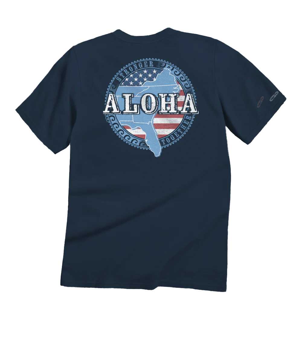 Aloha Stronger Together - Navy Short Sleeve Crewneck T-Shirt