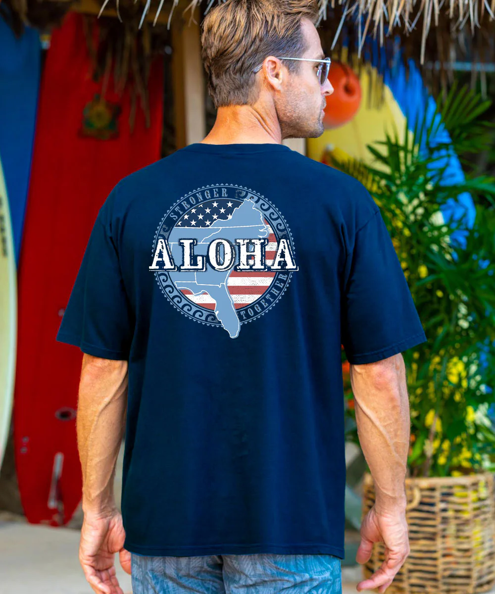 Aloha Stronger Together - Navy Short Sleeve Crewneck T-Shirt - Image 2