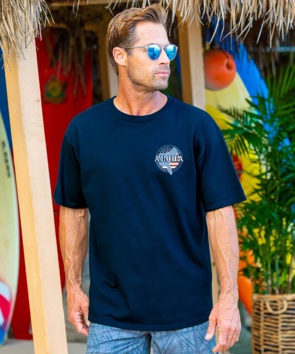 Aloha Stronger Together - Navy Short Sleeve Crewneck T-Shirt - Image 3