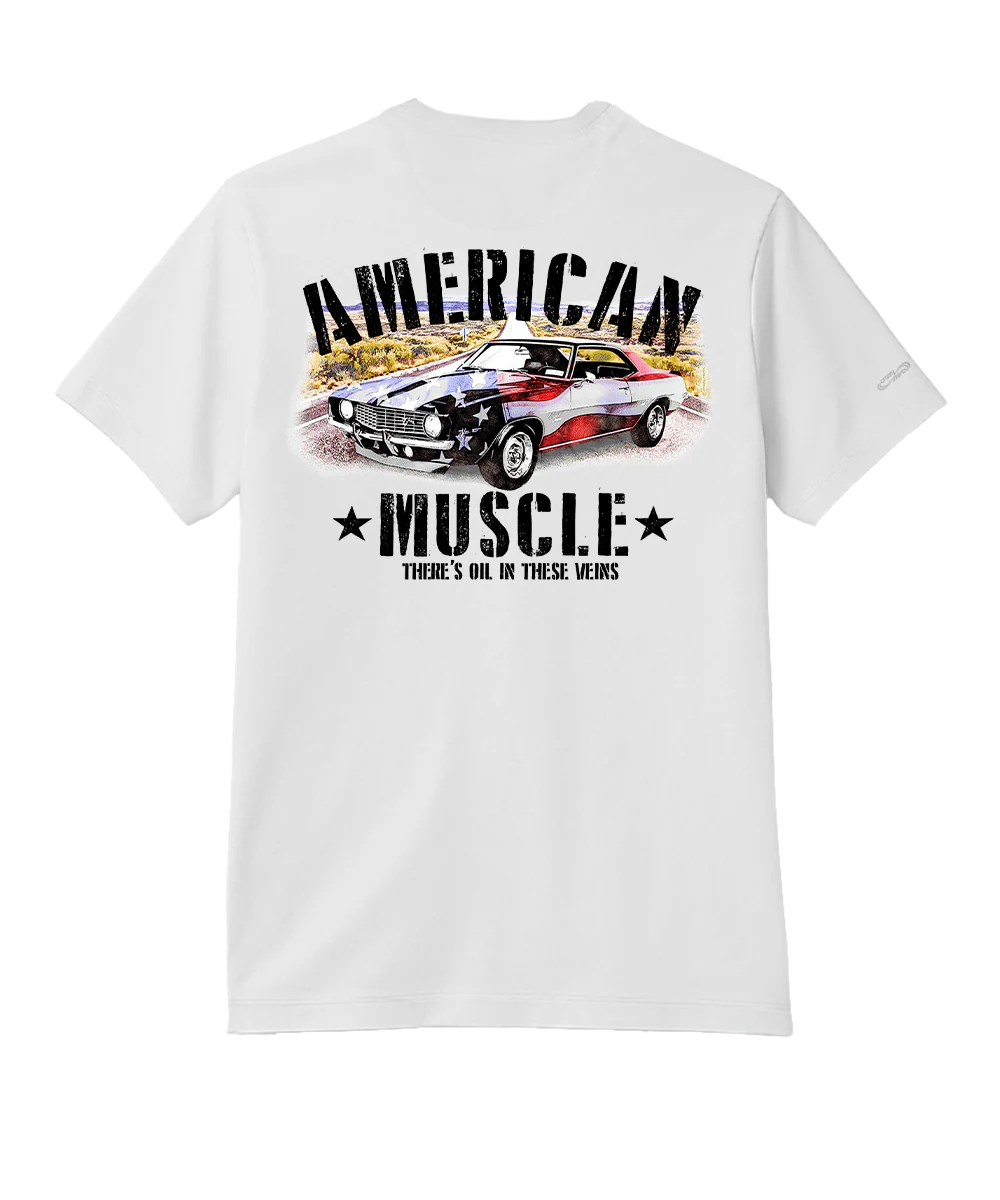 American Muscle - White Short Sleeve Pima T-Shirt