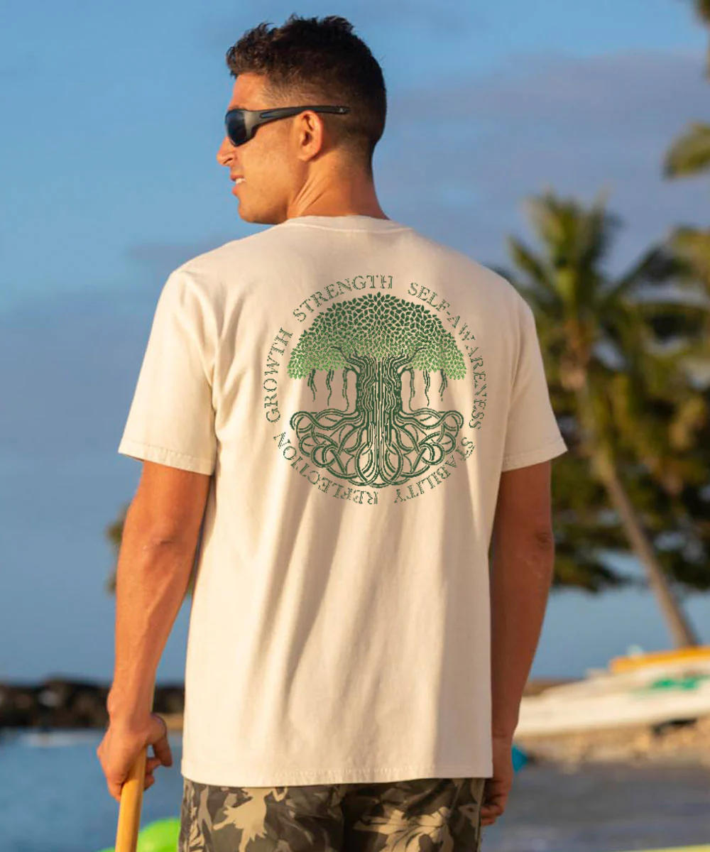 Banyan Tree - Coconut Dyed Short Sleeve Crewneck T-Shirt - Image 2